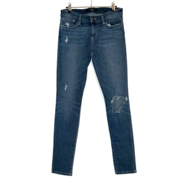 NWT Joes Jeans Becky Distressed Blue Skinny Jeans 27 - Picture 1 of 9